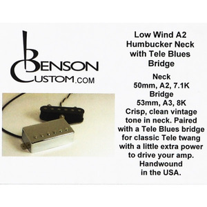 [Benson Custom] Low Wind A2 Humbucker Neck + Tele Blues Bridge