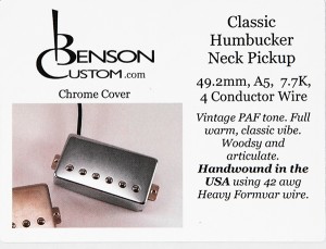 [Benson Custom] Classic Humbucker Neck (Chrome, 49.2mm, Long)