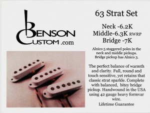 [Benson Custom] 63 Strat Set (S-S-S)
