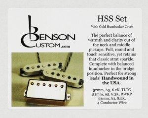 [Benson Custom] H-S-S (Gold, 53mm, Short) Set