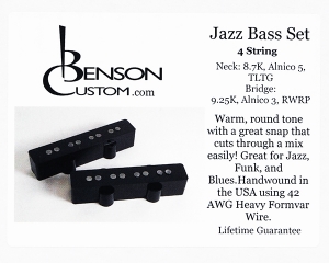 [Benson Custom] 4-String Jazz Bass Set (Black)