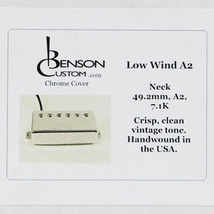 [Benson Custom] Low Wind A2 Humbucker Neck (Chrome, 49.2mm, Long)