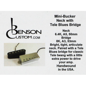 [Benson Custom] Mini-Bucker Neck + Tele Blues Bridge