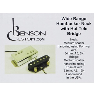 [Benson Custom] Wide Range Humbucker Neck + Hot Tele Bridge